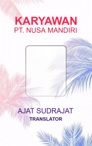 ID Card Karyawan PT