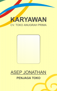 ID Card Karyawan Toko
