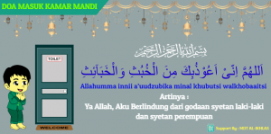 Stiker Doa Masuk Kamar Mandi